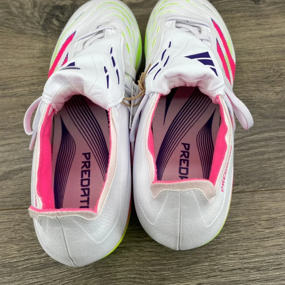 Adidas Predator League FT Soccer Cleats Mens 10 White Pink ID1320 FG Boots